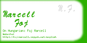 marcell foj business card